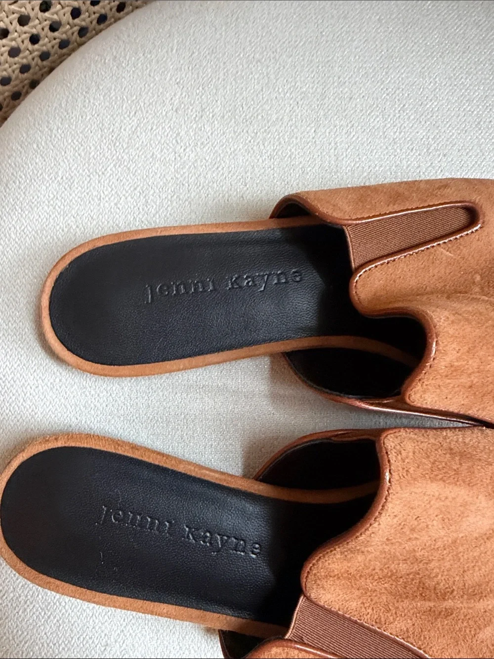 Jenni Kayne Tan Suede Pointed-Toe Mules